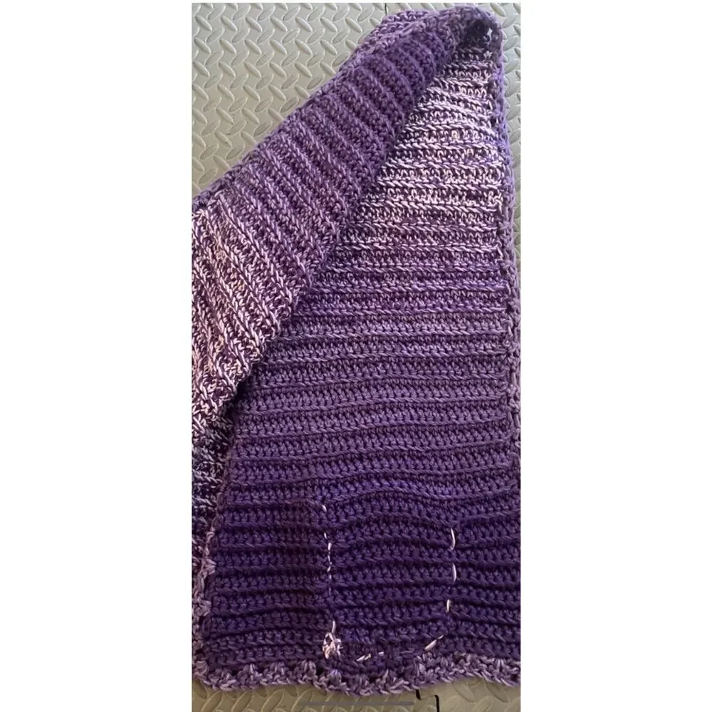 Handmade Long Women Pocket Scarf Purple